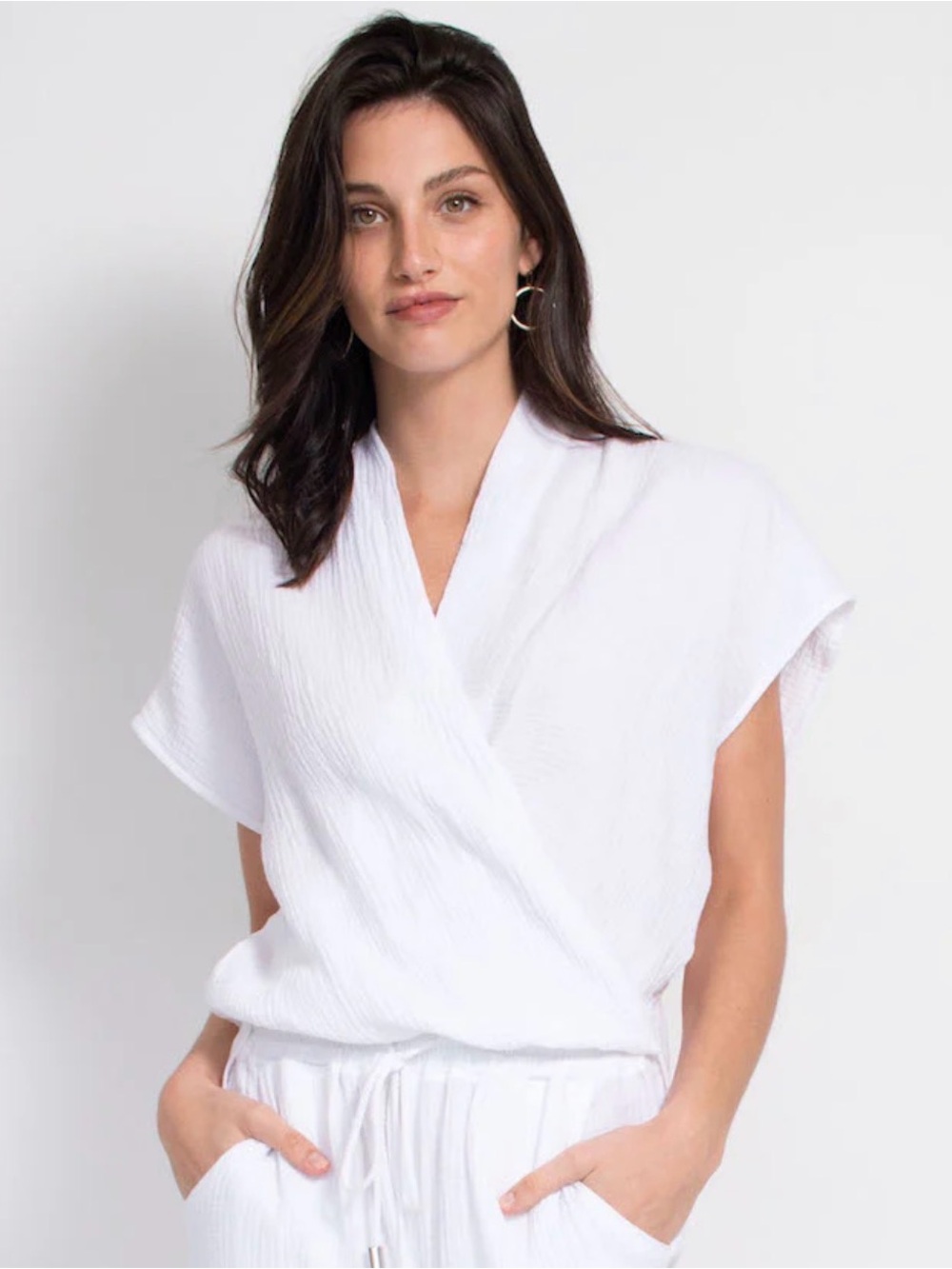 Natalie Busby White Women’s Blouse